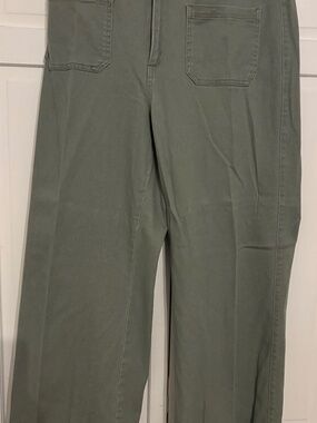 Loft Palmer Wide Leg Pants Green Size 14